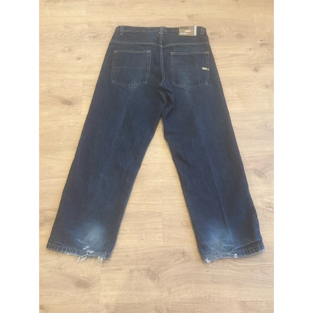 Vintage Y2K Southpole Mens Size 34x31 Jeans Wide Leg Yellow Tab Baggy Blue